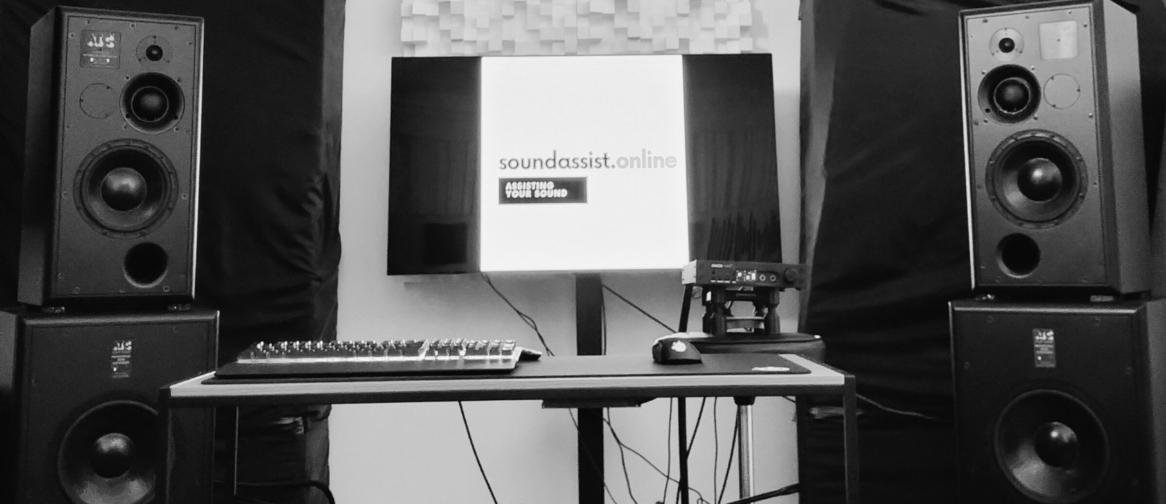 The SoundAssist mastering studio with ATC SCM50ASL Pro monitors